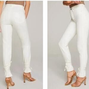 Good American Women's Good Boy White Ankle Wrap Jeans Size 8. NWT